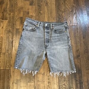 Levi’s 501 Original Women’s Denim Shorts – High Rise – Gray – Size 32 Button FLY